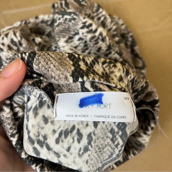 Oak + Fort Snake Print Mock Neck Top - Picture 6 of 7